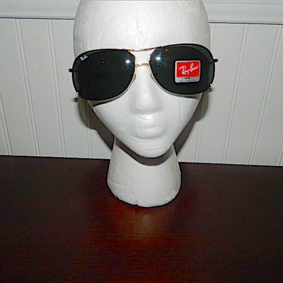 Ray-Ban RB3267 001/71 Arista Highstreet Aviator Sunglasses Gold Green main image 8